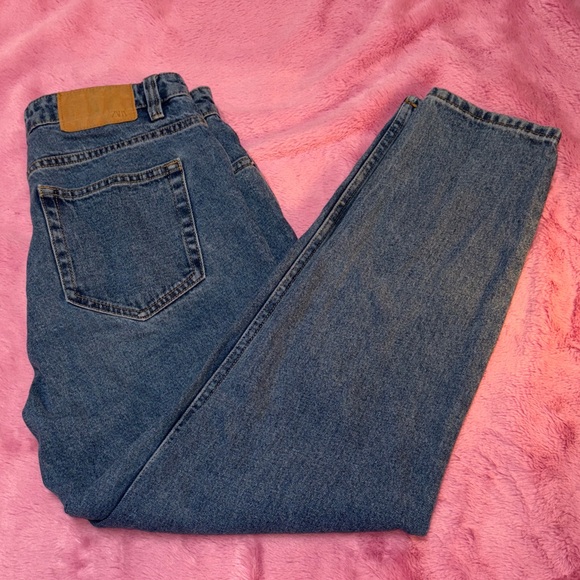 Zara Denim - Zara Blue Straight-Leg Loose Fit "Dad" Jeans